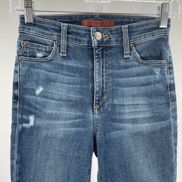 Joes Jeans Flawless The Charlie High Rise Skinny Torn Distressed Jeans Size W24 - Picture 5 of 14